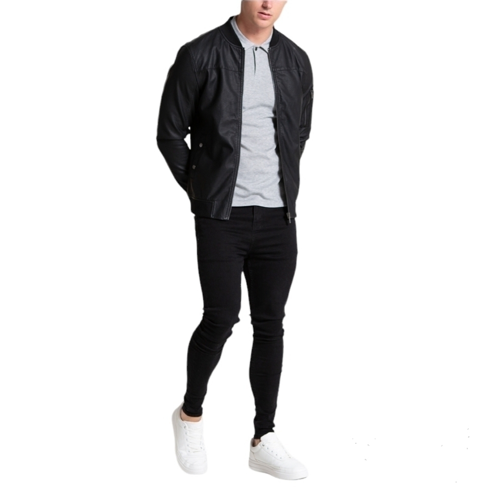 Men's Luca Skinny Strech Jeans SIGNATURE Jet Black Be Inspired Size: 34R